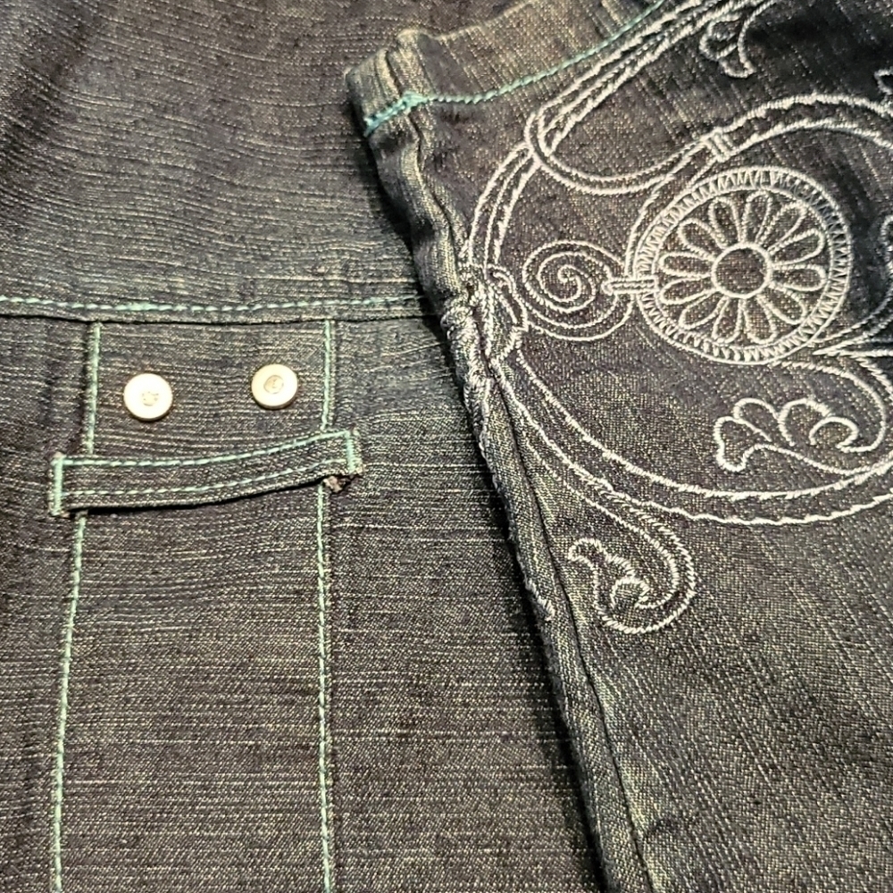 True Vintage 1970s DENIM D GREE Embroidered Denim Western Jacket - Picture 8 of 8